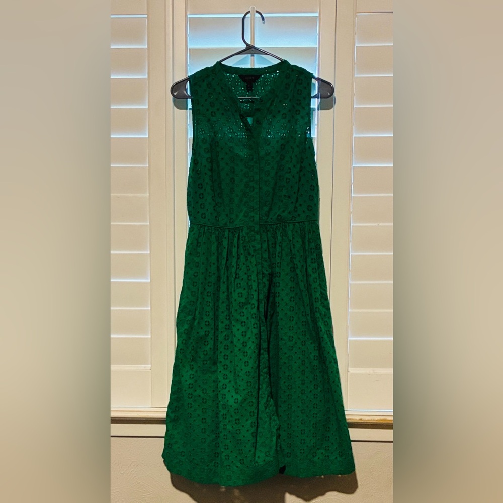 J. Crew Vibrant Green Midi Dress